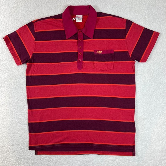 DIESEL 55DSL Polo Shirt Striped Red Y2K Streetwear Cotton Men's Size XL VTG NWT - Picture 1 of 14